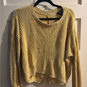 Express Yellow Women's Crew Neck Sweater